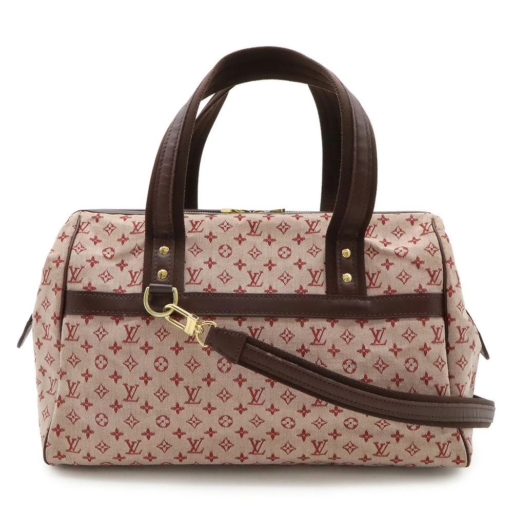 LOUIS VUITTON Monogram Josephine Handbag Crossbody Bag Canvas Cherry Red